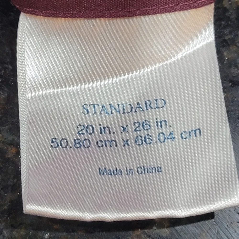 Standard Mauve Burgundy Pillowcases (2) Boho